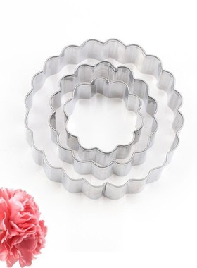 3pcs Carnation petals Cookie Cutter Flower Stainless Steel B