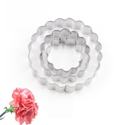 3pcs Carnation petals Cookie Cutter Flower Stainless Steel B