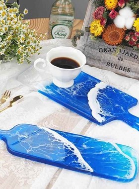 Resin Mold Coaster Handle Tray Rectangle Silicone Mold Home