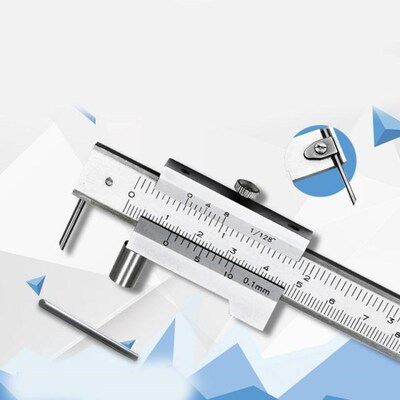 Parallel ruler crossed caliper 0-200MM cursor marking  stain