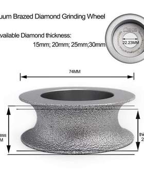 Vacuum Brazed Diamond Grinding Disc of Half-Round Edge 75mm