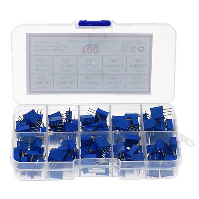 100Pcs/lot 3296W Multiturn Trimmer Potentiometer Kit High Pr