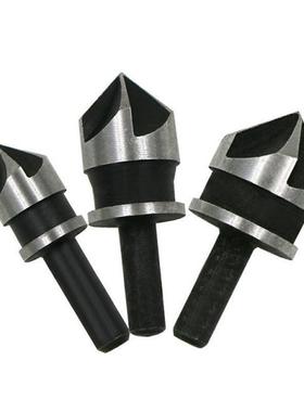 3pcs carbon steel 90 degrees round shank five-edge chamfer 1
