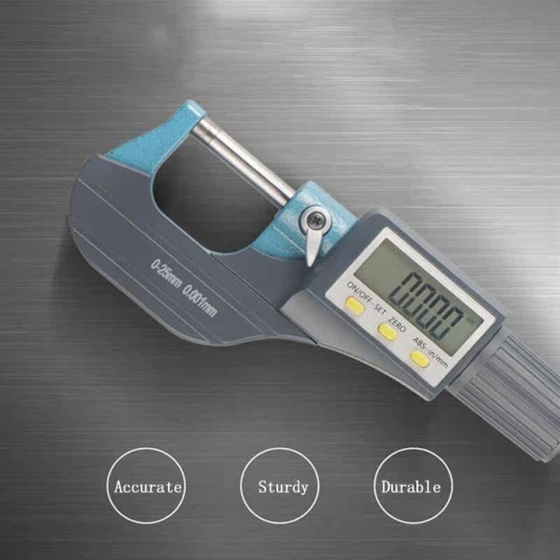 Outside Diameter Micrometer 0-25mm Electronic Digital Displa - 实物图
