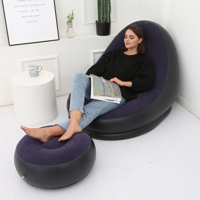 Inflatable Sofa Bed Foldable Sofa Chair Thickened with Pedal