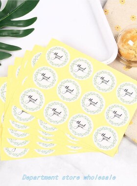 120pcS/Lot KAWAii RounD LeAf WReAth hAnK youSeLf-ADheSive D