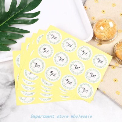 120pcS/Lot KAWAii RounD LeAf WReAth hAnK youSeLf-ADheSive D