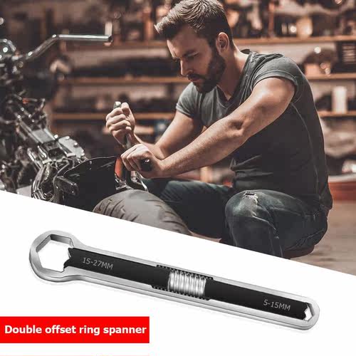 Multifunctional Spanner Wrench Adjustable Dual-Head Open End