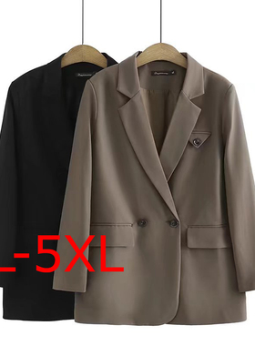 2022autumn winter plus size fat women loose blazer coat suit