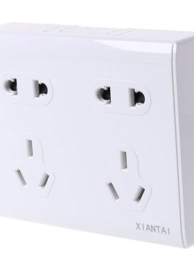 Square Shape Surface Mounted Pure Wall Socket Panel 10-Pins