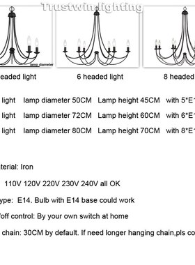 Chandelier Light Lamp LED Droplight Arcuate Modern Iron LED