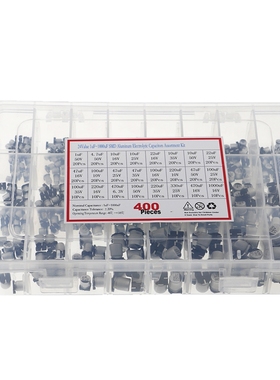 400pcs 1uF-1000uF 24 Values Electrolytic Capacitor Assorted