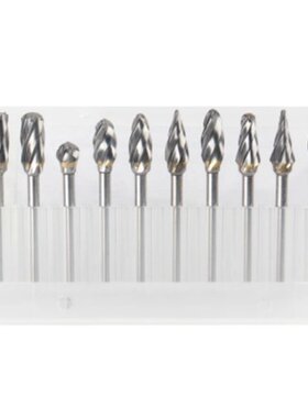 10Pcs Carbide Rotary File Milling Cutter Single Grain Tungst