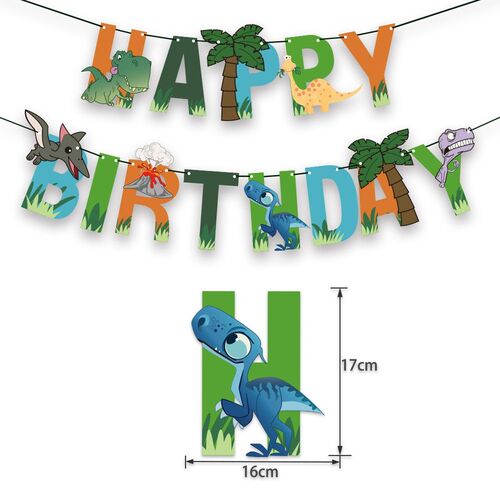 Happy Birthday Banner Jungle Safari Boy Birthday Dinosaur Ga