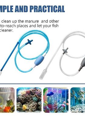 Aquarium Siphon Vacuum Cleaner 2.6M Fish Tank Gravel Water