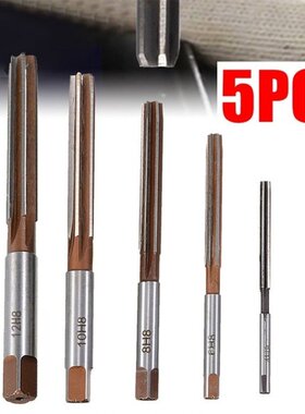 5 Pieces Hand Reamer H8 Chucking Straight Shank Hand Reamers