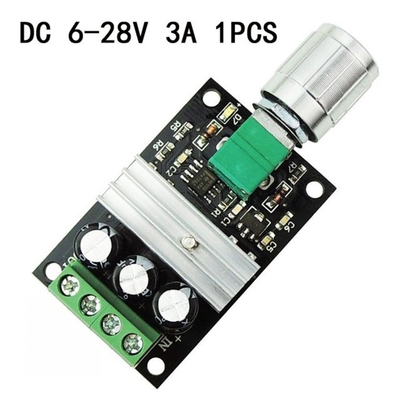3A DC 6V-28V PWM Motor Speed Regulator With Switch Low Volta