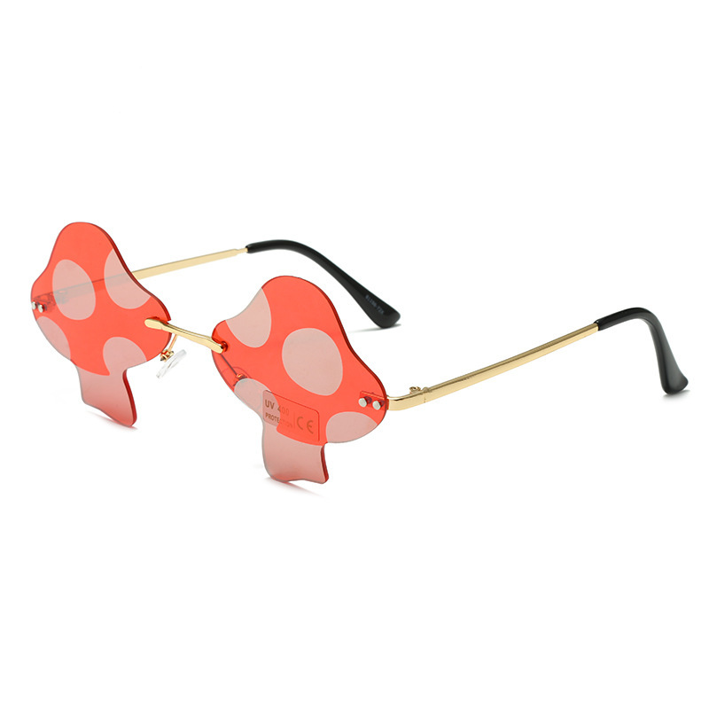 2022 New Mushroom Style Rimless Sunglasses Men Women Persona