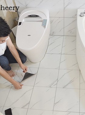 Bathroom Waterproof Marble Floor Tiles Sticker Living Room