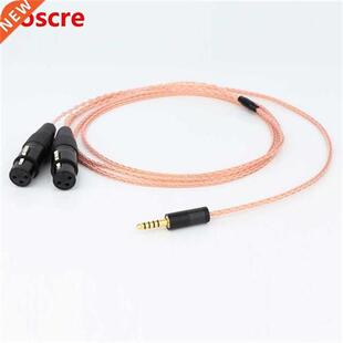 Preffair 1PC 8Cores 4.4mm Plug to Dual 3Pin XLR Female/Male
