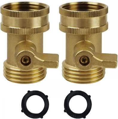 Water Hose Shut Off Valve 2 Pack Heavy Duty 3/4 Inch Solid B