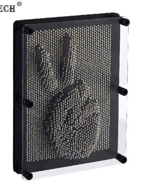 Pin Art 3D Sculpture Clone Carving Hand Shape Metal Pin