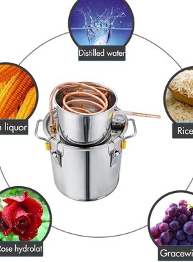 3GAL/12L Distiller Moonshine Alcohol Distiller Stainless Cop