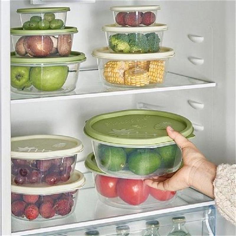 Eco-friendly Plastic Lunch Box Food Storage Boxes Round