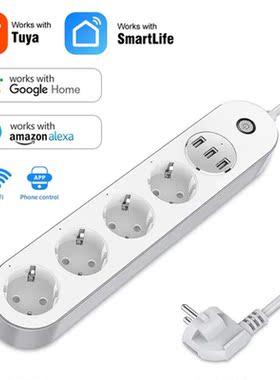 Aubess Power Strip With Extension Cable Electrical Sockets W