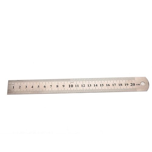 1pc Stainless Steel Metal Ruler Metric Rule Precision Double