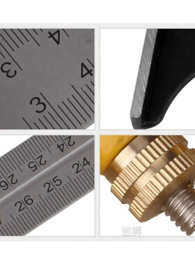 LAMEZIA 3 In 1 300mm Adjustable Measuring Ruler Multi Combin