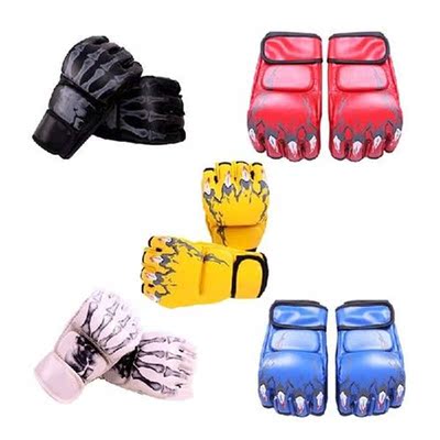 Half-Finger Boxing Fight Gloves MMA Mitts with Adjustable