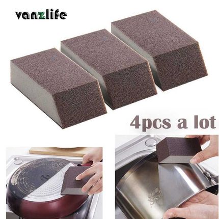 emery sponge decontamination, rust scale sponge, kitchen cle
