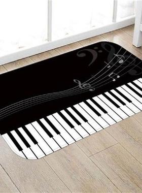 Piano Keys Printed Carpet Non-slip Bath Mat Household