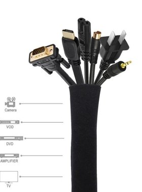 3pcs 50/100CM Cable Concealer Management Sleeve Wire Organiz