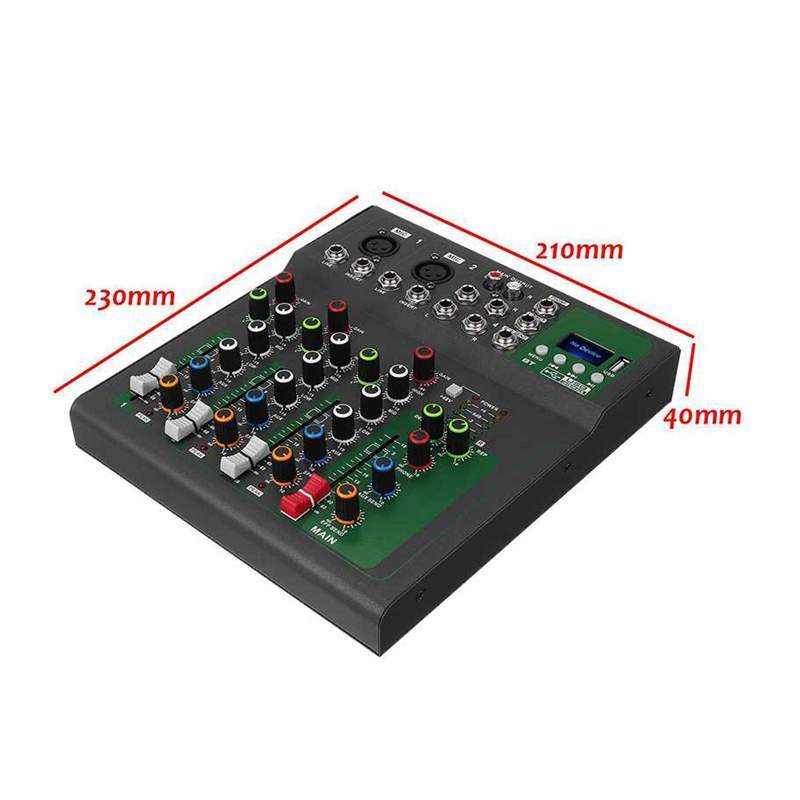 Bluetooth Portable Audio Mixer USB DJ Sound Mixing Console M