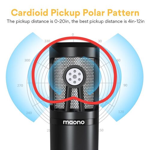 MAONO AU PM360TR Condenser Microphone 3.5mm to XLR Cardoid