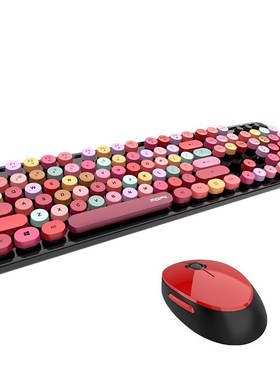 Luetooth Keyboard SB Wireless  Mixed Color Round Keycap Plas