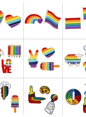 FLag BrooCheS MouSe LaPeL PinS Pride Badge Cartoon JeweLry S