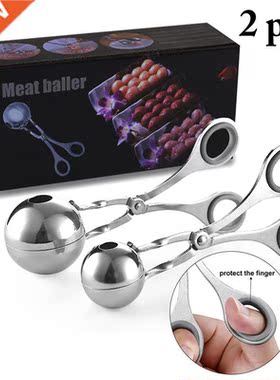 S L Sizes 2pcs Kitchen Meatball Maker Stainless Steel Meatba
