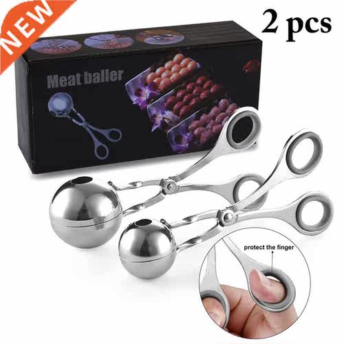 S L Sizes 2pcs Kitchen Meatball Maker Stainless Steel Meatba