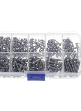 340Pcs M3 304 Stainless Steel Silver Button Head Allen Bolt