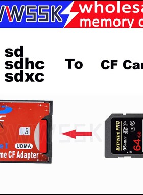 SD SDHC SDXC card to CF Compact Flash Type I SD to CF card A