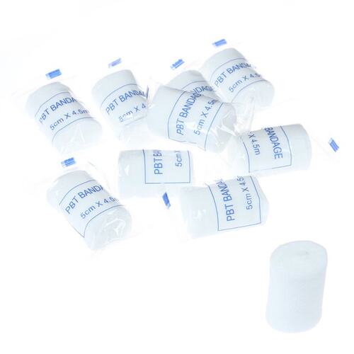 10 Rolls/lot 5cmx4.5m PBT Elastic Bandage First Aid Kit Gauz