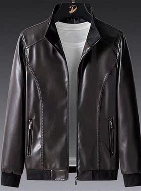 Plus Size 7XL 8XL PU Jacket Men Leather Coat Cargo Jacket Ca