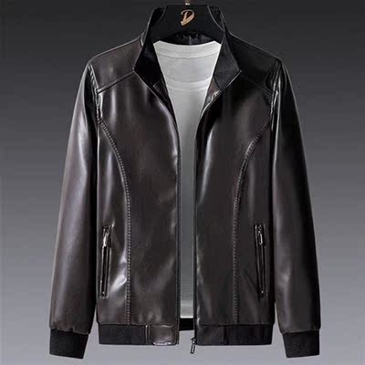 Plus Size 7XL 8XL PU Jacket Men Leather Coat Cargo Jacket Ca