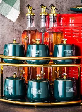 Light luxury seasoning box corner rack kitchen