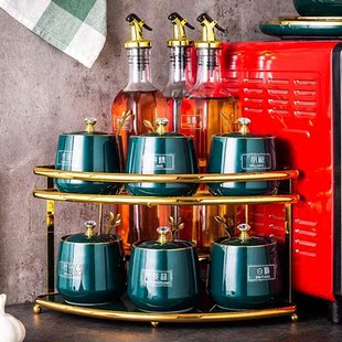 Light luxury seasoning box corner rack kitchen