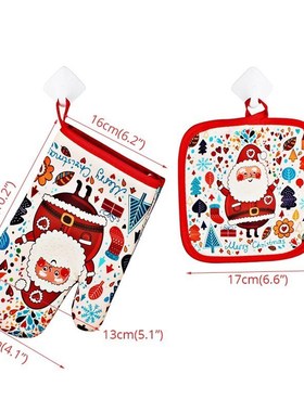 2Pcs/set hot Oven Mitts Baking Anti-Hot Gloves Pad Oven Micr