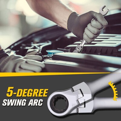 Ratcheting Wrench Set Chrome Vanadium Steel Combination Wren